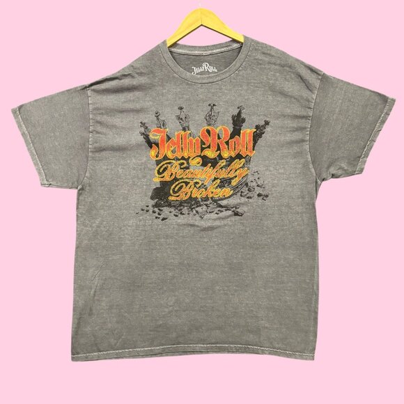 Jelly Roll Beautifully Broken Album Country Tee L - Picture 1 of 4